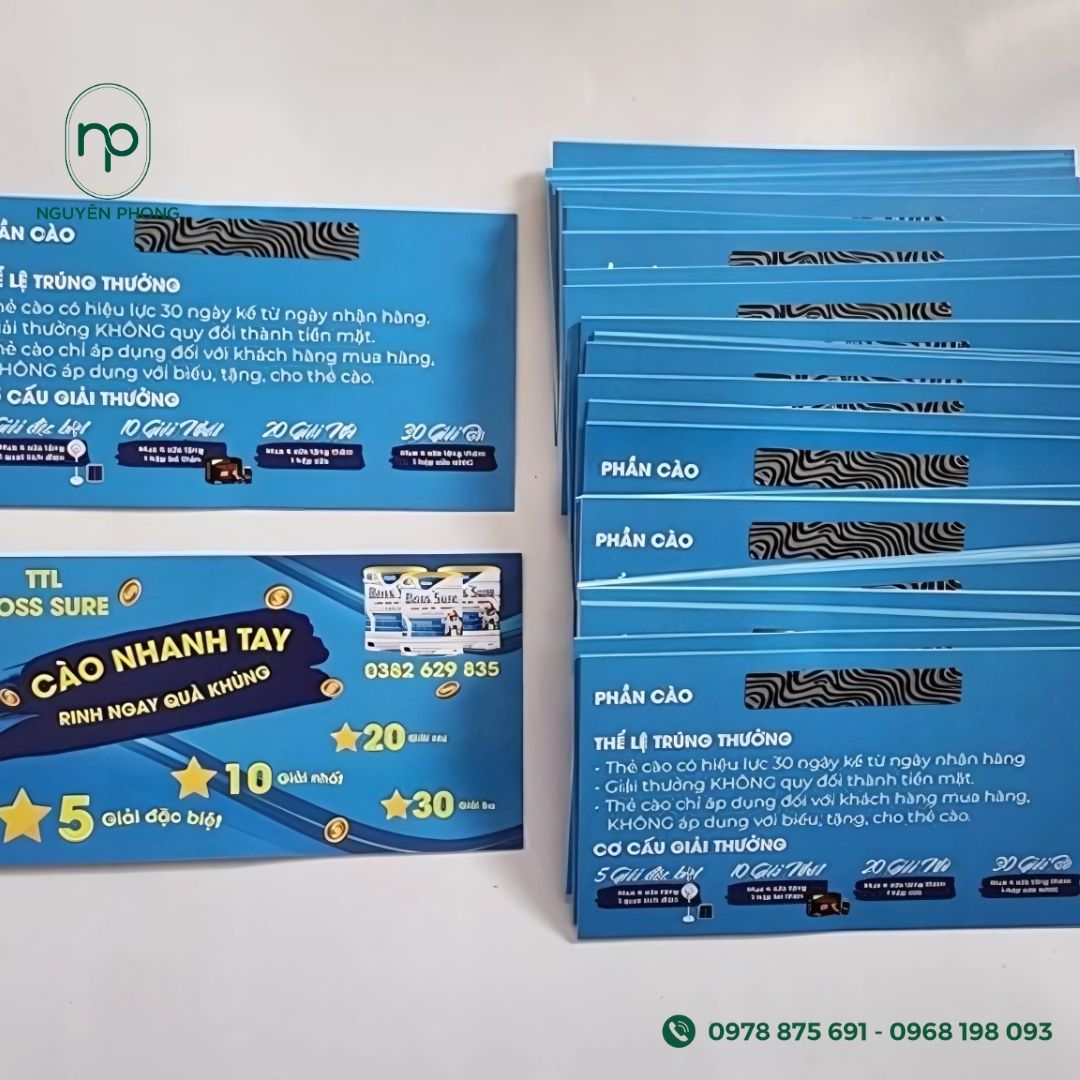 Phiếu bốc thăm trúng tưởng màu xanh biển
